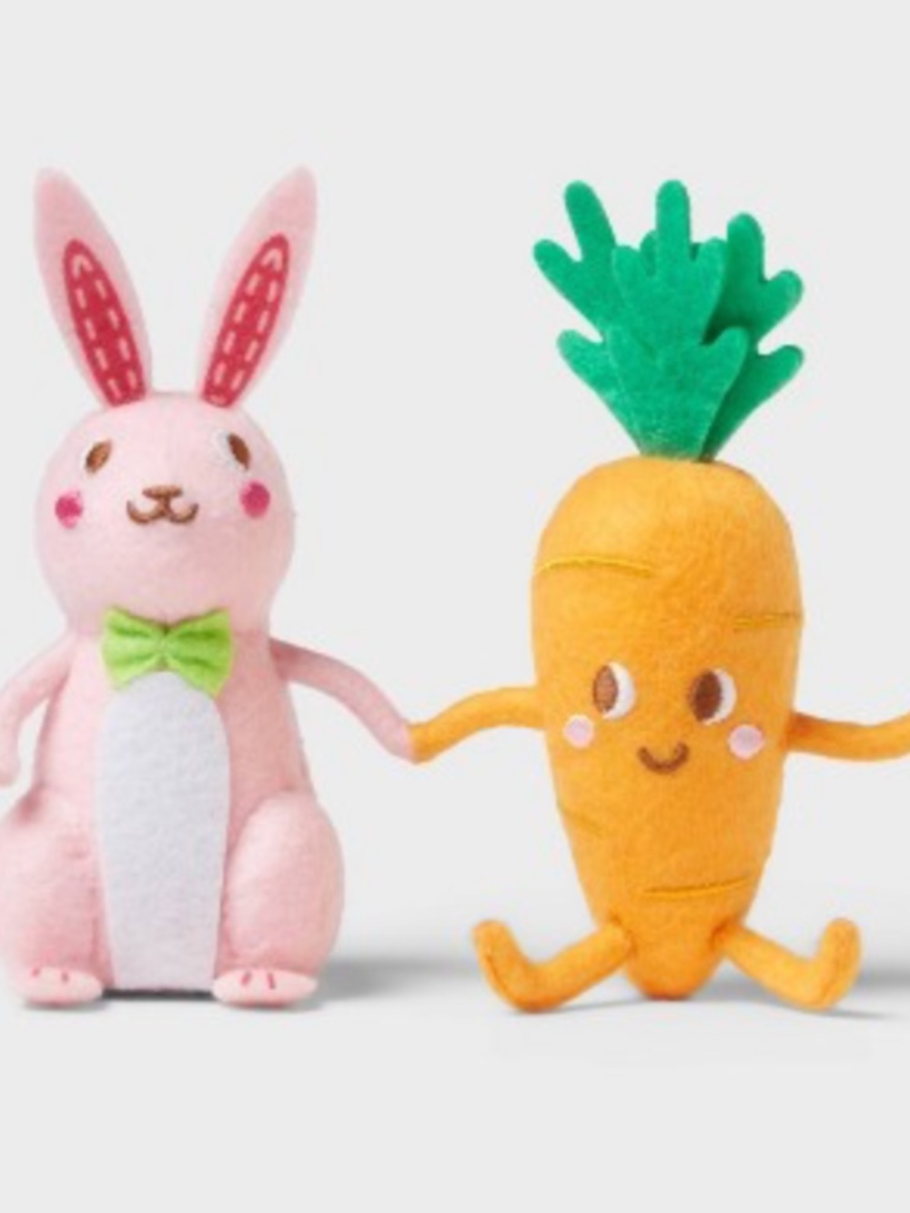 Spritz Pink Bunny Rabbit & Carrot Felt Duo Spring Easter Target 2025 NEW